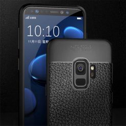 Kryty na mobil | Zadný kryt litchi pattern čierny – Samsung Galaxy S9 | Kryty na mobil