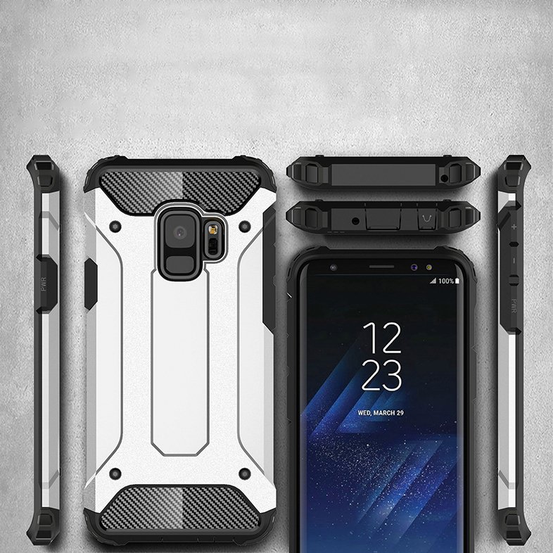 Odolný kryt Hybrid Armor strieborný – Samsung Galaxy S9 | Kryty na mobil Kryty na mobil | Odolný kryt Hybrid Armor strieborný – Samsung Galaxy S9 | Kryty na mobil