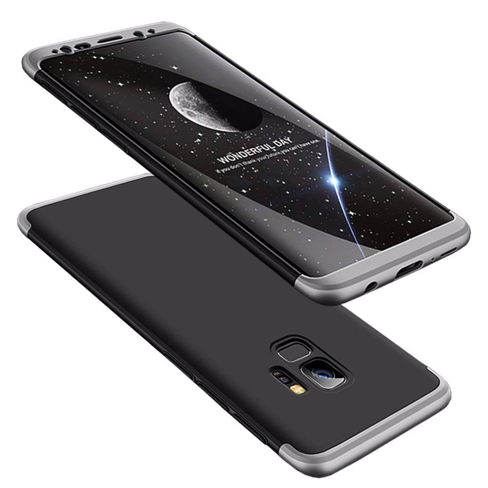 Puzdro 360 Protection čierno-strieborné – Samsung Galaxy S9 | Kryty na mobil Kryty na mobil | Puzdro 360 Protection čierno-strieborné – Samsung Galaxy S9 | Kryty na mobil