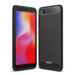 Kryty na mobil | Zadný kryt Carbon case čierny – Xiaomi Redmi 6A | Kryty na mobil