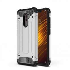 Odolný kryt Hybrid Armor strieborný – Xiaomi Pocophone F1