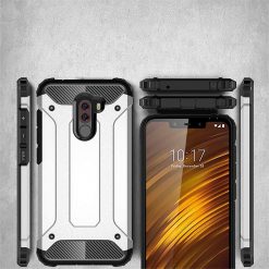 Odolný kryt Hybrid Armor strieborný – Xiaomi Pocophone F1