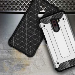 Odolný kryt Hybrid Armor strieborný – Xiaomi Pocophone F1
