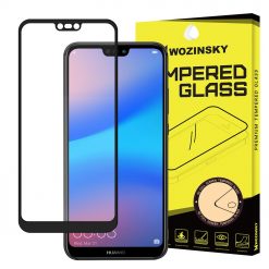 Kryty na mobil | Tvrdené sklo celopovrchové 9H Wozinsky čierne – Huawei P20 Lite | Kryty na mobil