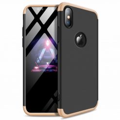 Kryty na mobil | Puzdro 360 Protection čierno-zlaté – iPhone Xs Max | Kryty na mobil
