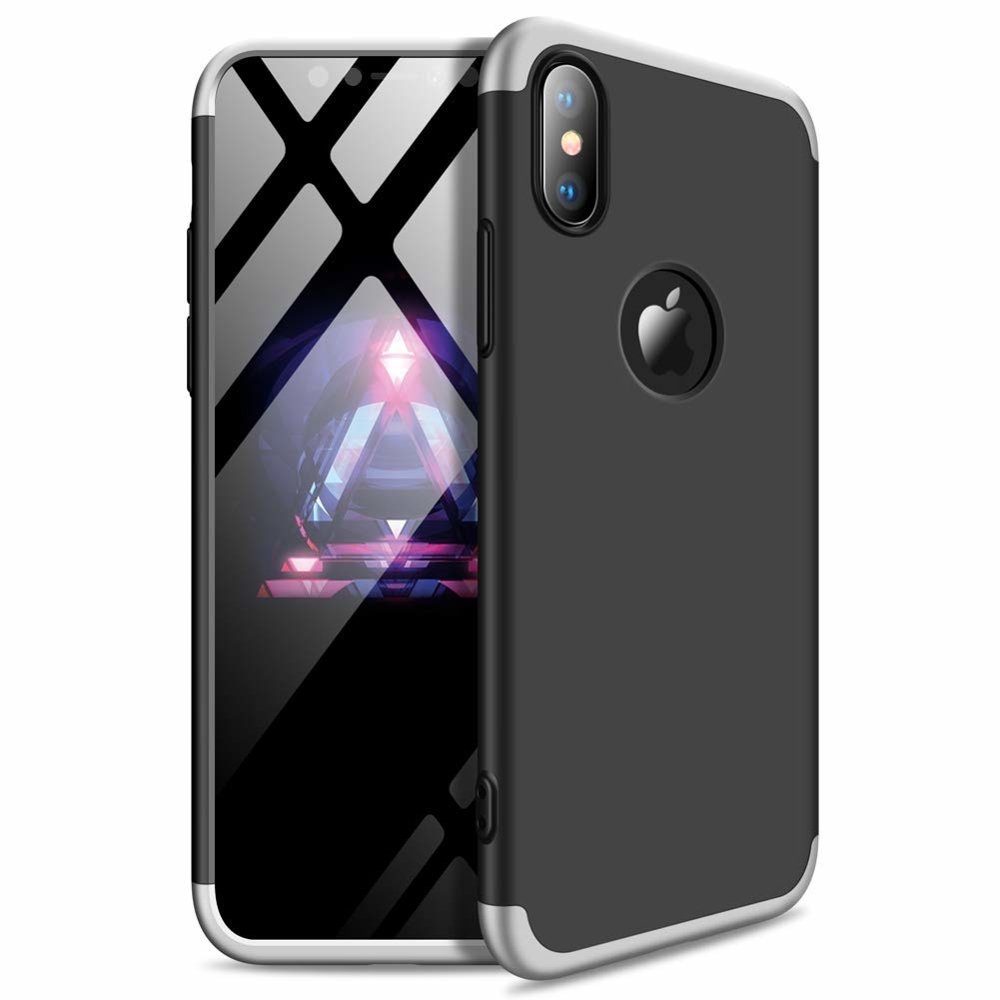 Puzdro 360 Protection strieborno-čierne – iPhone Xs Max | Kryty na mobil Kryty na mobil | Puzdro 360 Protection strieborno-čierne – iPhone Xs Max | Kryty na mobil