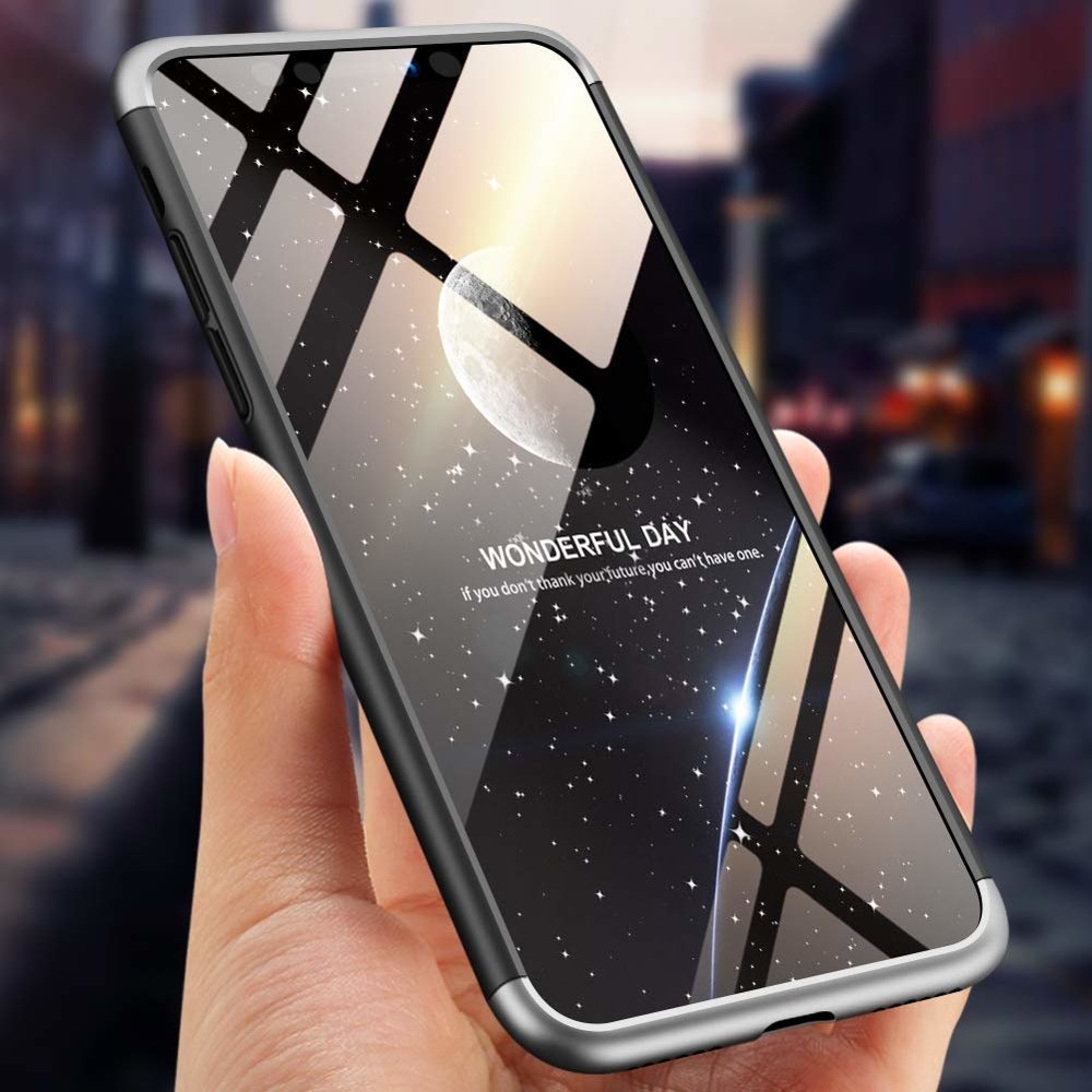 Puzdro 360 Protection strieborno-čierne – iPhone Xs Max | Kryty na mobil Kryty na mobil | Puzdro 360 Protection strieborno-čierne – iPhone Xs Max | Kryty na mobil