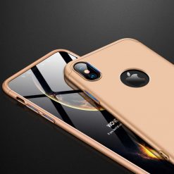 Kryty na mobil | Puzdro 360 Protection zlaté – iPhone Xs Max | Kryty na mobil