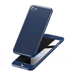 Kryty na mobil | Puzdro Baseus 360 Full-wrap modré + Tvrdené sklo – iPhone 7 / 8 | Kryty na mobil
