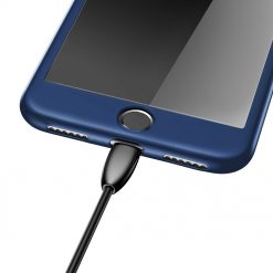 Kryty na mobil | Puzdro Baseus 360 Full-wrap modré + Tvrdené sklo – iPhone 7 / 8 | Kryty na mobil