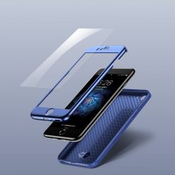 Kryty na mobil | Puzdro Baseus 360 Full-wrap modré + Tvrdené sklo – iPhone 7 / 8 | Kryty na mobil