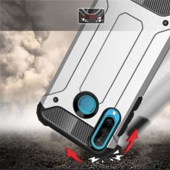 Odolný kryt Hybrid Armor strieborný – Huawei P30 Lite