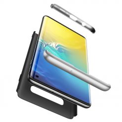 Puzdro 360 Protection čierno-strieborné – Samsung Galaxy S10