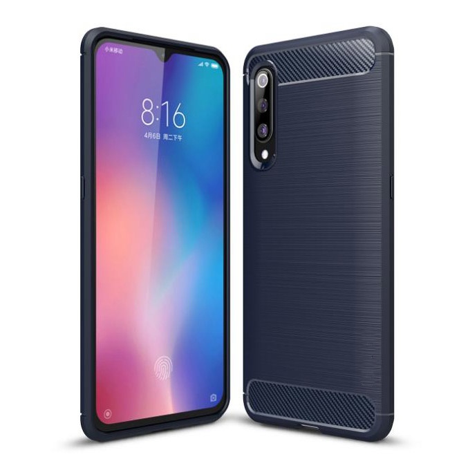 Zadný kryt Carbon modrý – Xiaomi Mi 9 | Kryty na mobil Kryty na mobil | Zadný kryt Carbon modrý – Xiaomi Mi 9 | Kryty na mobil