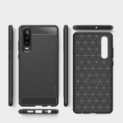 Zadný kryt iPaky Slim Carbon čierny – Huawei P30 Lite