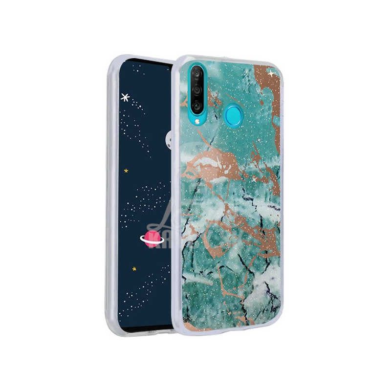 Zadný kryt s potlačou Marble zelený – Huawei P30 Lite | Kryty na mobil Kryty na mobil | Zadný kryt s potlačou Marble zelený – Huawei P30 Lite | Kryty na mobil