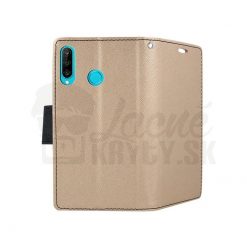Kryty na mobil | Peňaženkové puzdro Fancy Book zlato-čierne – Huawei P30 Lite | Kryty na mobil