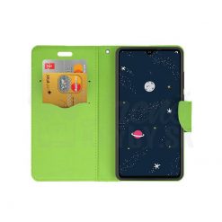 Kryty na mobil | Peňaženkové puzdro Fancy Book modro-limetkové – Huawei P30 Lite | Kryty na mobil