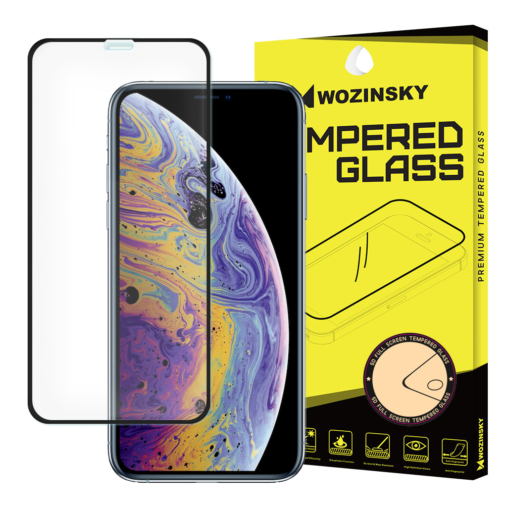 Tvrdené sklo celopovrchové 9H Wozinsky čierne – iPhone X / XS / 11 Pro | Kryty na mobil Kryty na mobil | Tvrdené sklo celopovrchové 9H Wozinsky čierne – iPhone X / XS / 11 Pro | Kryty na mobil