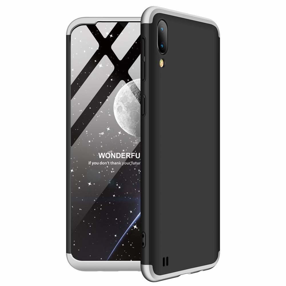 Puzdro 360 Protection čierno-strieborné – Samsung Galaxy M10 | Kryty na mobil Kryty na mobil | Puzdro 360 Protection čierno-strieborné – Samsung Galaxy M10 | Kryty na mobil