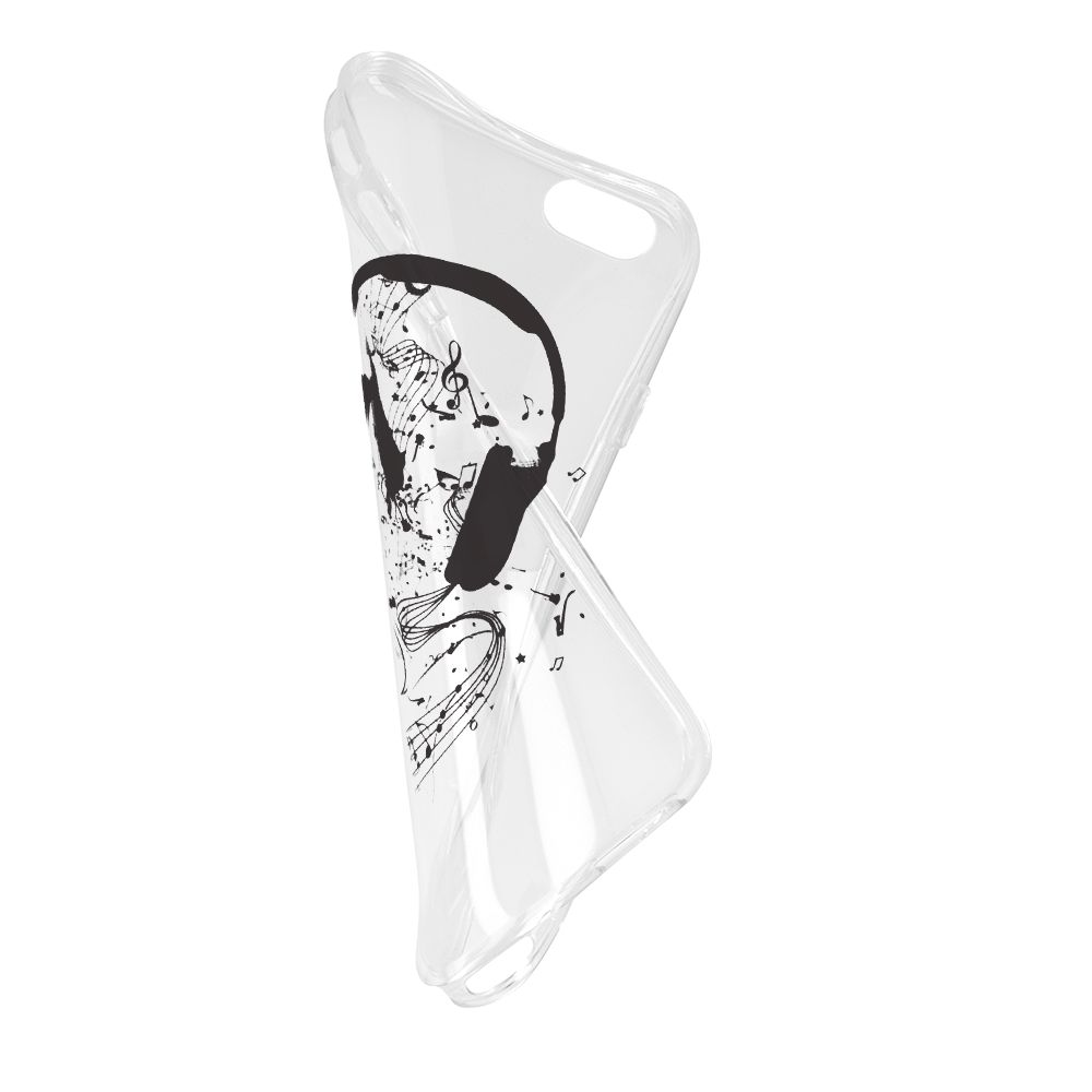 Zadný kryt Trendy s potlačou Music transparentný – iPhone 6 / 6S | Kryty na mobil Kryty na mobil | Zadný kryt Trendy s potlačou Music transparentný – iPhone 6 / 6S | Kryty na mobil