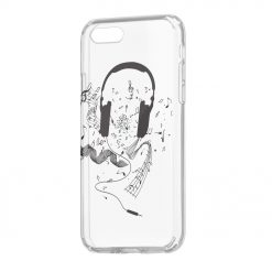 Zadný kryt Trendy s potlačou Music transparentný – iPhone 6 / 6S | Kryty na mobil Kryty na mobil | Zadný kryt Trendy s potlačou Music transparentný – iPhone 6 / 6S | Kryty na mobil