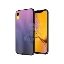 Kryty na mobil | Sklenený kryt Aurora glass ružovo-čierny – iPhone Xr | Kryty na mobil