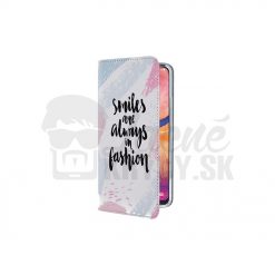 Kryty na mobil | Knižkové puzdro Trendy case Smiles are always in fashion – Samsung Galaxy A20e | Kryty na mobil