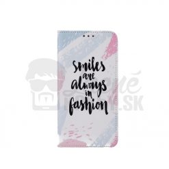 Kryty na mobil | Knižkové puzdro Trendy case Smiles are always in fashion – Samsung Galaxy A20e | Kryty na mobil
