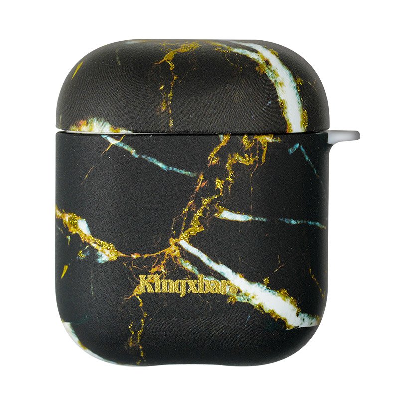 Silikónové puzdro Kingxbar čierny mramor – Apple AirPods | Kryty na mobil Kryty na mobil | Silikónové puzdro Kingxbar čierny mramor – Apple AirPods | Kryty na mobil