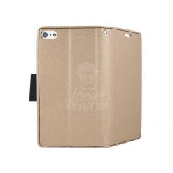 Peňaženkové puzdro Fancy Book zlato-čierne – iPhone 5/5S/SE