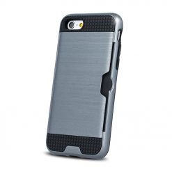 Kryty na mobil | Odolné puzdro Defender Card strieborné – iPhone Xr | Kryty na mobil
