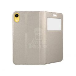 Kryty na mobil | Knižkové puzdro Smart Look zlaté – iPhone Xr | Kryty na mobil