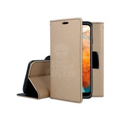 Kryty na mobil | Peňaženkové puzdro Fancy Book zlato-čierne – Huawei Y7 2019 | Kryty na mobil