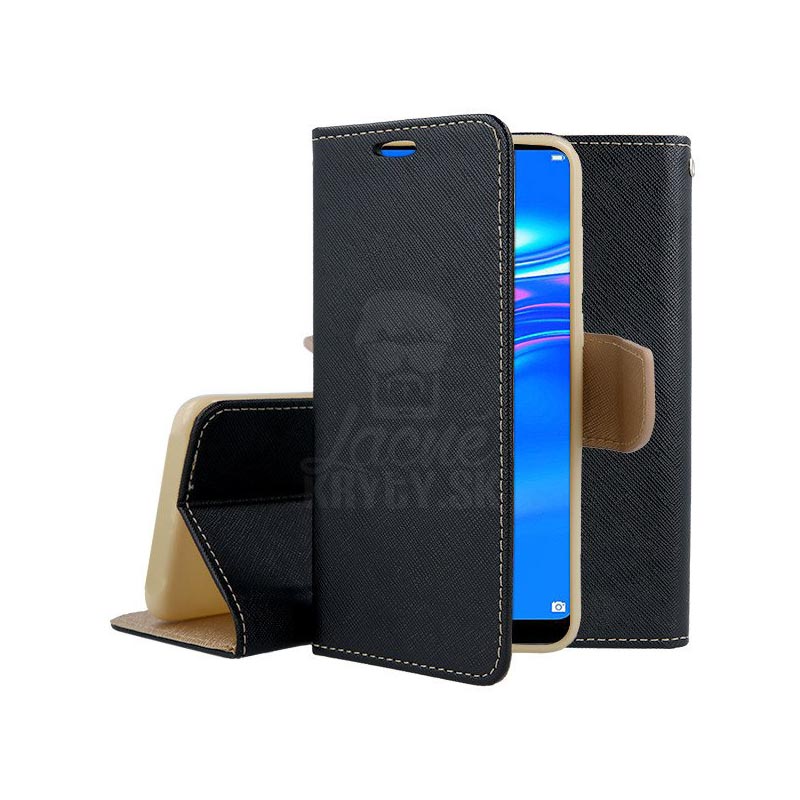 Peňaženkové puzdro Fancy Book čierno-zlaté – Huawei Y7 2019 | Kryty na mobil Kryty na mobil | Peňaženkové puzdro Fancy Book čierno-zlaté – Huawei Y7 2019 | Kryty na mobil