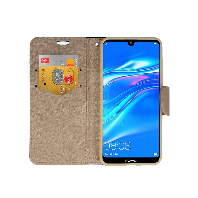 Peňaženkové puzdro Fancy Book čierno-zlaté – Huawei Y7 2019 | Kryty na mobil Kryty na mobil | Peňaženkové puzdro Fancy Book čierno-zlaté – Huawei Y7 2019 | Kryty na mobil