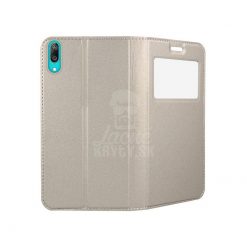 Kryty na mobil | Knižkové puzdro Smart Look zlaté – Huawei Y7 2019 | Kryty na mobil