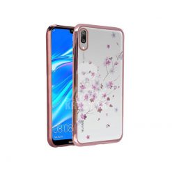 Kryty na mobil | Zadný kryt Flower case ružovo-zlatý – Huawei Y7 2019 | Kryty na mobil