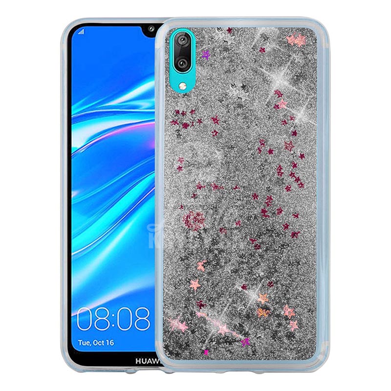 Silikónový kryt Liquid Glitter strieborný – Huawei Y7 2019 | Kryty na mobil Kryty na mobil | Silikónový kryt Liquid Glitter strieborný – Huawei Y7 2019 | Kryty na mobil