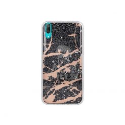 Kryty na mobil | Zadný kryt s potlačou Marble čierny – Huawei Y7 2019 | Kryty na mobil