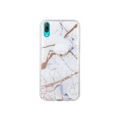 Kryty na mobil | Zadný kryt s potlačou Marble biely – Huawei Y7 2019 | Kryty na mobil