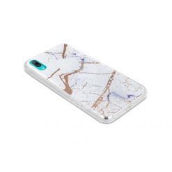 Kryty na mobil | Zadný kryt s potlačou Marble biely – Huawei Y7 2019 | Kryty na mobil