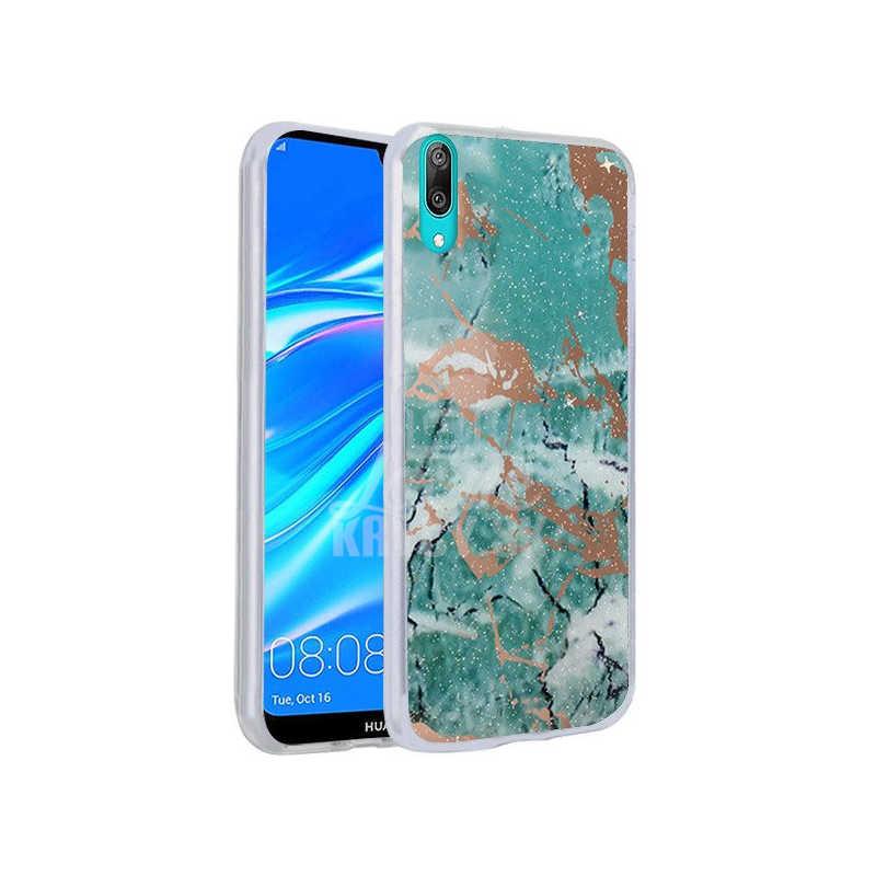 Zadný kryt s potlačou Marble zelený – Huawei Y7 2019 | Kryty na mobil Kryty na mobil | Zadný kryt s potlačou Marble zelený – Huawei Y7 2019 | Kryty na mobil