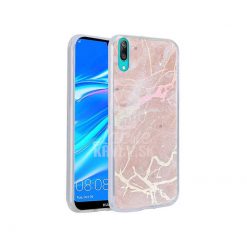 Kryty na mobil | Zadný kryt s potlačou Marble ružový – Huawei Y7 2019 | Kryty na mobil