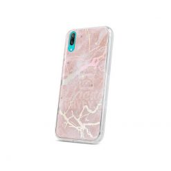 Kryty na mobil | Zadný kryt s potlačou Marble ružový – Huawei Y7 2019 | Kryty na mobil