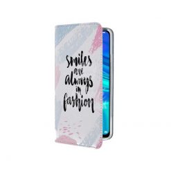 Kryty na mobil | Knižkové puzdro Trendy case Smiles are always in fashion – Huawei Y7 2019 | Kryty na mobil