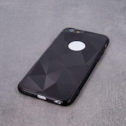 Kryty na mobil | Silikónový kryt Geometric lesklý čierny – Huawei Y7 2019 | Kryty na mobil