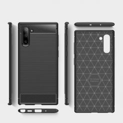 Kryty na mobil | Zadný kryt Carbon čierny – Samsung Galaxy Note 10 | Kryty na mobil