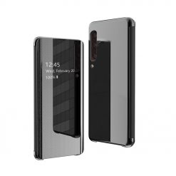 Kryty na mobil | Priehľadný kryt Flip View Case čierny – Samsung Galaxy A70 | Kryty na mobil