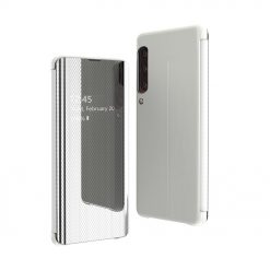 Kryty na mobil | Priehľadný kryt Flip View Case strieborný – Samsung Galaxy A70 | Kryty na mobil